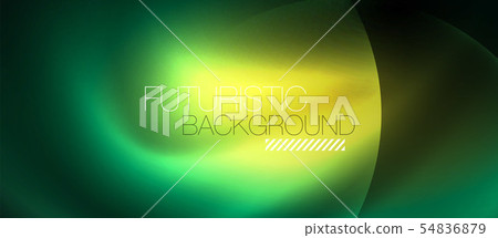 Neon glowing circles vector abstract background 54836879