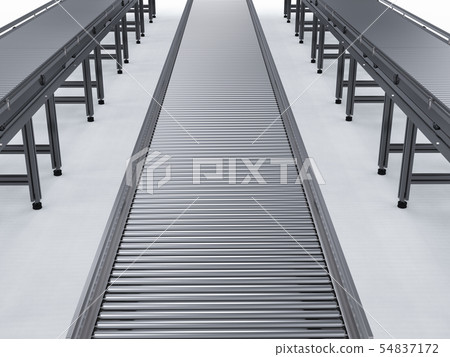 empty conveyor line empty conveyor line 54837172