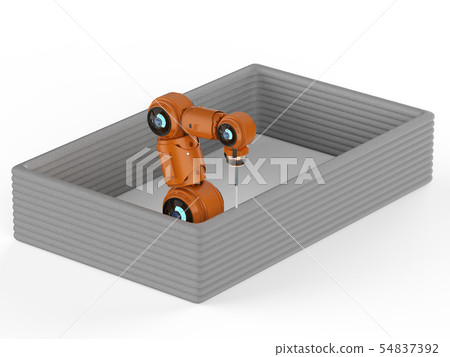 Robot arm printing house 54837392