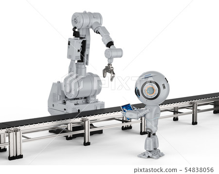 robot with robotic arm 54838056