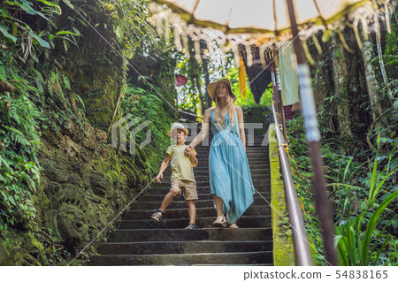 Mom and son tourists in Bali, Indonesia. Traveling with kids concept. What to do with children 54838165