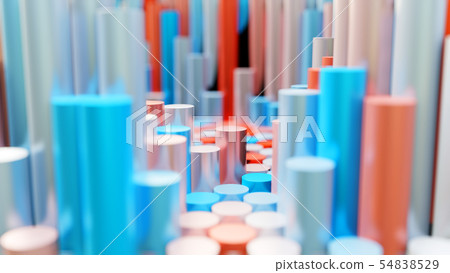 The background of the multi-colored cylinders is chaotic The background of the multi-colored cylinders is chaotic 54838529