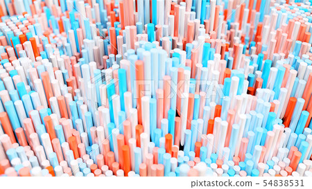 The background of the multi-colored cylinders is chaotic The background of the multi-colored cylinders is chaotic 54838531