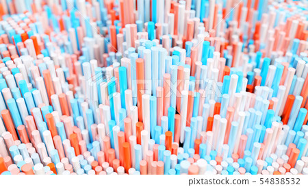 The background of the multi-colored cylinders is chaotic The background of the multi-colored cylinders is chaotic 54838532