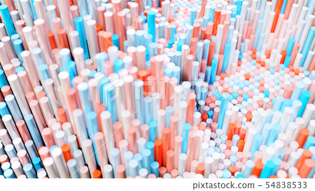 The background of the multi-colored cylinders is chaotic The background of the multi-colored cylinders is chaotic 54838533