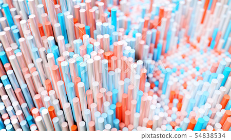The background of the multi-colored cylinders is chaotic The background of the multi-colored cylinders is chaotic 54838534