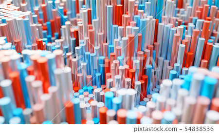 The background of the multi-colored cylinders is chaotic The background of the multi-colored cylinders is chaotic 54838536