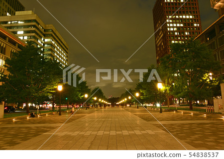 在東京駐地前面的夜視圖 在東京駐地前面的夜視圖 54838537