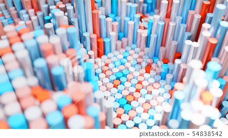 The background of the multi-colored cylinders is chaotic The background of the multi-colored cylinders is chaotic 54838542