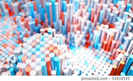 The background of the multi-colored cylinders is chaotic The background of the multi-colored cylinders is chaotic 54838543