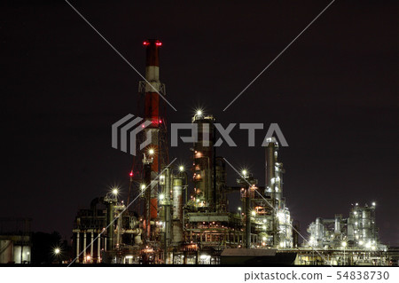 Fantastic factory, complex, factory in Japan, factory night 54838730