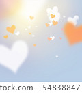 Flying virtual valentines light heart symbol boke 54838847