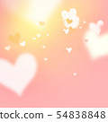 Flying virtual valentines light heart symbol boke 54838848