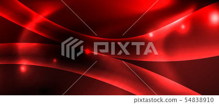 Dark background with neon color waves, vector template Dark background with neon color waves, vector template 54838910