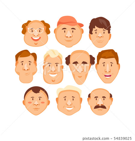 Cartoon portraits of men set Cartoon portraits of men set 54839025