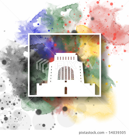 Silhouette Paper of South africa on the splash Silhouette Paper of South africa on the splash 54839305