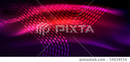 Glowing shiny neon squares abstract background, techno modern template Glowing shiny neon squares abstract background, techno modern template 54839554