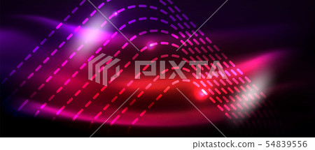 Glowing shiny neon squares abstract background, techno modern template Glowing shiny neon squares abstract background, techno modern template 54839556