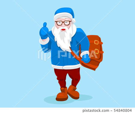 Modern Santa Claus vector illustration cool funny Modern Santa Claus vector illustration cool funny 54840804