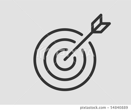 Target icon vector. Darts board with arrow 54840889
