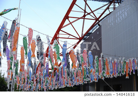 東京鐵塔和鯉魚飄帶 54841618