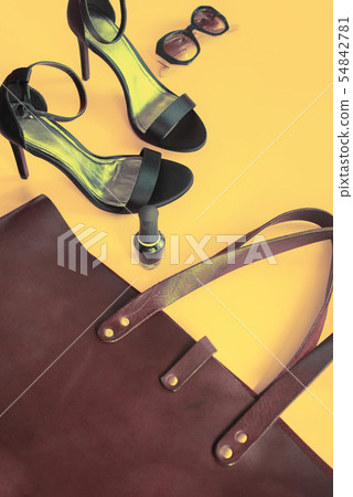 Woman Accessory Summer Set Shoes Bag Copy Space Woman Accessory Summer Set Shoes Bag Copy Space 54842781