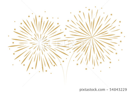 new year fireworks decoration isolated on white background new year fireworks decoration isolated on white background 54843229