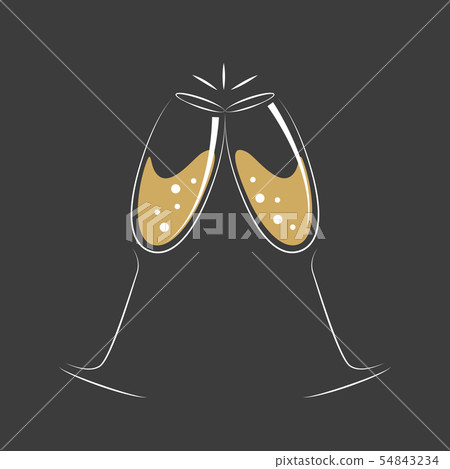 toasting with champagne celebration design 54843234