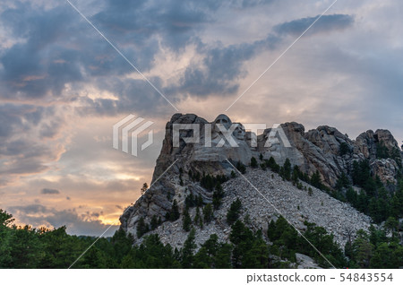 A dramatic Sky Behind Mount Rushmore A dramatic Sky Behind Mount Rushmore 54843554