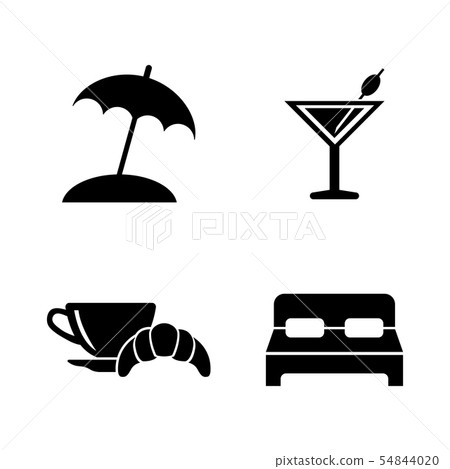 Relaxation, Rest. Simple Related Vector Icons Relaxation, Rest. Simple Related Vector Icons 54844020
