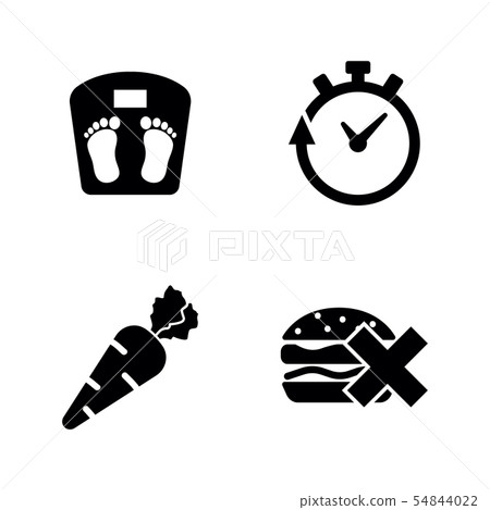 Weight Loss, Diet. Simple Related Vector Icons Weight Loss, Diet. Simple Related Vector Icons 54844022