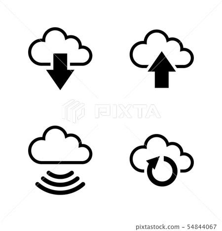 Data synchronisation. Simple Related Vector Icons 54844067