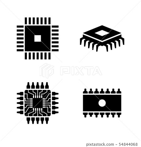 Computer Chips, Electronic Circuit. Simple Related 54844068