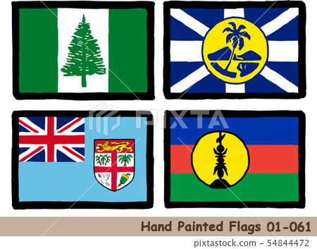 Hand-drawn Flag Icon, Norfolk Island Flag, Lord Howe Island Flag, Fiji Flag, New Caledonia Flag 54844472