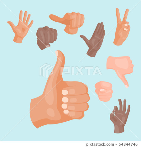 Hands deaf-mute different gestures human arm people communication message illustration. Hands deaf-mute different gestures human arm people communication message illustration. 54844746