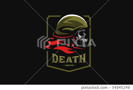 Skull in a helmet 54845249