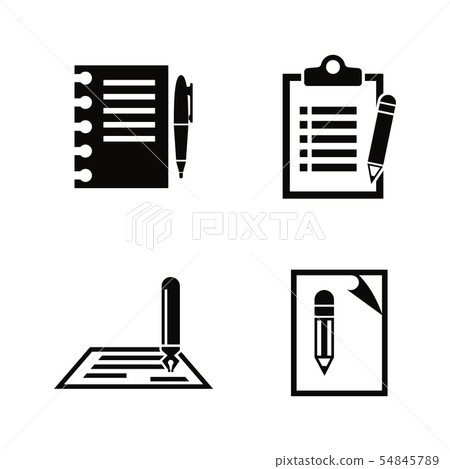 Writing, Edit, Write. Simple Related Vector Icons Writing, Edit, Write. Simple Related Vector Icons 54845789