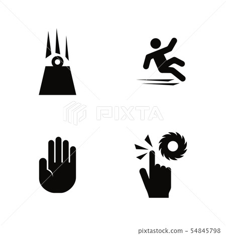 Warning, Attention. Simple Related Vector Icons 54845798