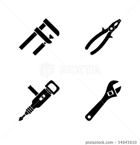 Repair Tools. Simple Related Vector Icons 54845810