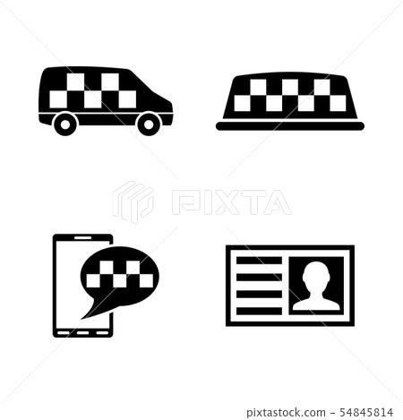 Taxi Service. Simple Related Vector Icons Taxi Service. Simple Related Vector Icons 54845814