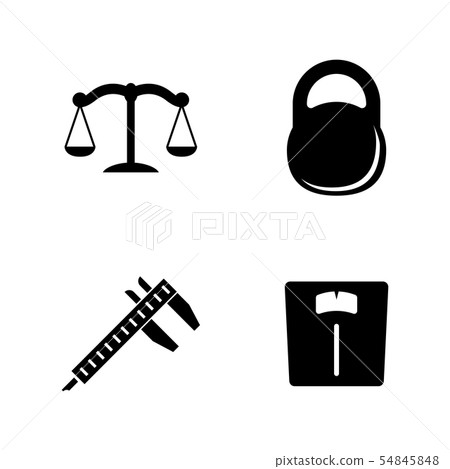 Measuring Instruments. Simple Related Vector Icons 54845848