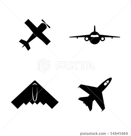 Airplanes, Planes. Simple Related Vector Icons Airplanes, Planes. Simple Related Vector Icons 54845869