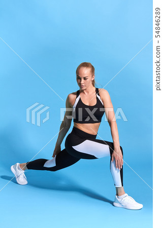 cool lovely personal trainer, coach showing master class 54846289