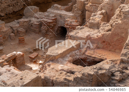 closeup of ancient greek ruins closeup of ancient greek ruins 54846985