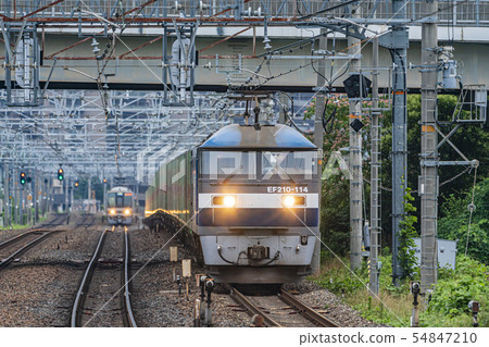 Freight train running image Freight train running image 54847210