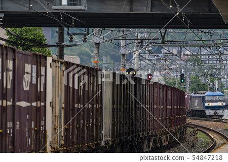 Freight train running image Freight train running image 54847218