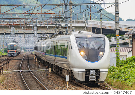 Limited express train running image 54847407