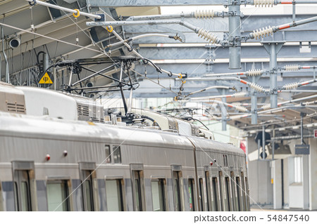 Commuter train running image Commuter train running image 54847540