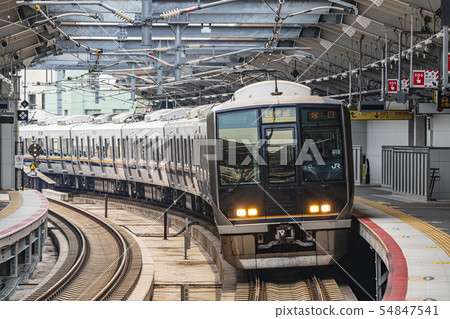 Commuter train running image Commuter train running image 54847541