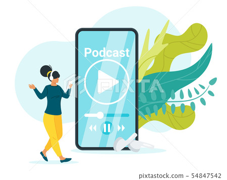 Podcast flat vector illustration Podcast flat vector illustration 54847542
